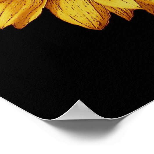 Sonnenblumen Hochzeit- oder Verlobung-Banner Poster (Ecke)