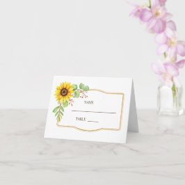 Sonnenblumen Hochzeit Platzkarten Karte
