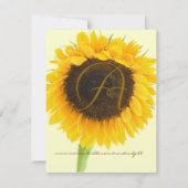 Sonnenblumen Hochzeit retten die Termine Save The Date (Rückseite)