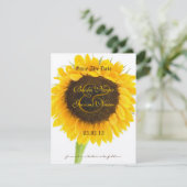 Sonnenblumen Hochzeit retten die Termine Save The Date (Stehend Vorderseite)