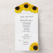 Sonnenblumen Hochzeit RSVP alles in einer Einladun All In One Einladung (Innen Boden)