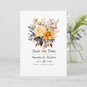 Sonnenblumen-Hochzeit Save The Date (Stehend Vorderseite)