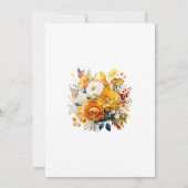 Sonnenblumen-Hochzeit Save The Date (Rückseite)