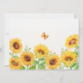Sonnenblumen-Hochzeit Save The Date (Rückseite)
