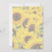 Sonnenblumen-Hochzeit Save The Date Karte (Rückseite)