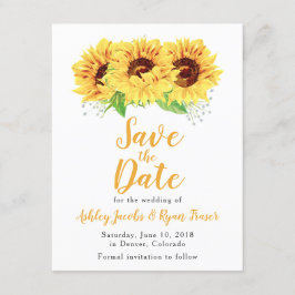 Sonnenblumen Hochzeit Save the Date Watercolor Flo