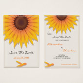 Sonnenblumen Hochzeit Speichern Sie das Datum Mini (Vorne & Hinten)