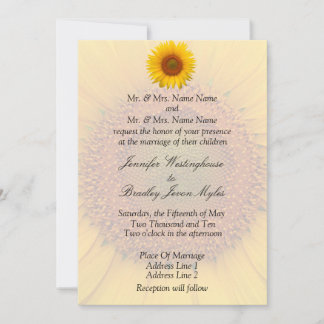 Sonnenblumen Hochzeit Stationäre Blumenfrühlingsom Einladung
