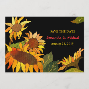 Sonnenblumen Hochzeiten speichern das Datum der Ei Save The Date