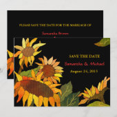 Sonnenblumen Hochzeiten speichern das Datum der Ei Save The Date (Vorne/Hinten)