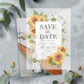 Sonnenblumen Hochzeiten speichern das Datum lichtd Pergament Einladungen