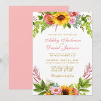 Sonnenblumen-Hochzeitsblume Gold Rosa