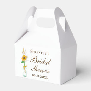 Sonnenblumen-Hochzeitsdusche im Boho-Land-Stil Geschenkschachtel