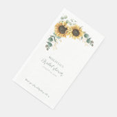 Sonnenblumen-Hochzeitsdusche mit floralem Eukalypt Serviette (Ecke)