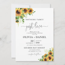 Sonnenblumen-Hochzeitseinladung