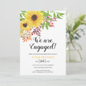 Sonnenblumen Hochzeitsfeier Einladung (Stehend Vorderseite)