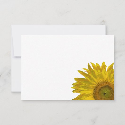 Sonnenblumen Hochzeitsflaeche Mitteilungskarten (Rückseite)