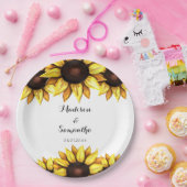 Sonnenblumen Hochzeitsgelbe Teller (Party)