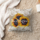 Sonnenblumen Hochzeitspaziergänger Kissen (Decke)