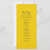 Sonnenblumen-Hochzeitsprogramm (Rückseite)