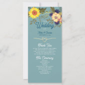 Sonnenblumen Hochzeitsprogramm (Vorderseite)
