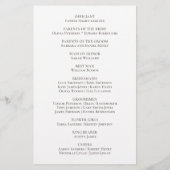 Sonnenblumen-Hochzeitsprogramm Gelb Rustikal (Rückseite)