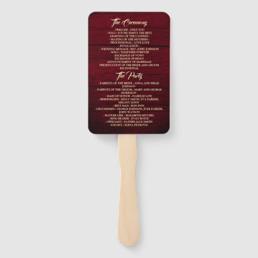 Sonnenblumen Hochzeitsprogramm Hand Fan Fächer (Rückseite)