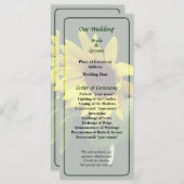 Sonnenblumen-Hochzeitsprogramm Programm (Vorne/Hinten)