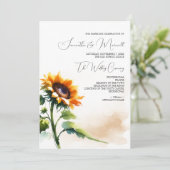 Sonnenblumen-Hochzeitsprogramm - Vintage Programm (Stehend Vorderseite)