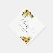 Sonnenblumen-Hochzeitsservietten Serviette (Ecke)