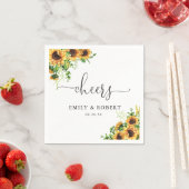 Sonnenblumen-Hochzeitsservietten Serviette (Beispiel)