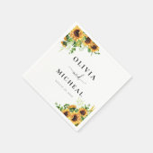 Sonnenblumen-Hochzeitsservietten Serviette (Ecke)