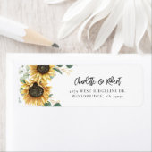 Sonnenblumen-Hochzeitsskript Rücksendeadresse (Insitu)