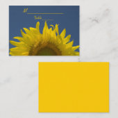 Sonnenblumen Hochzeitsstimmung Platzkarte (Vorne/Hinten)