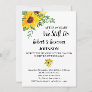 Sonnenblumen Hochzeitstag Erneuerbare Stimmen Einladung