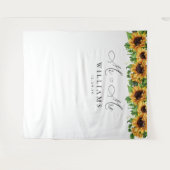 Sonnenblumen-Hochzeitstorte Wandteppich (Vorderseite (Horizontal))