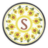 Sonnenblumen Hockey Puck (Vorderseite)
