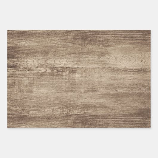 Sonnenblumen Holz Büffel Kariert Geschenkpapier Set (Vorderseite 2)