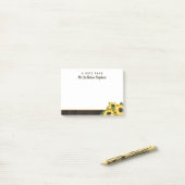 Sonnenblumen & Holz Ein Hinweis aus dem Namen in S Post-it Klebezettel (Auf Schreibtisch)