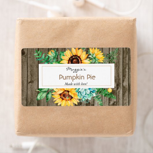 Sonnenblumen-Holzbacketiketten (Insitu)