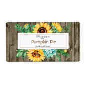 Sonnenblumen-Holzbacketiketten (Vorne)