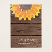 Sonnenblumen-Holzofenofen Schmuckanzeigekarte (Vorderseite)
