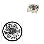 Sonnenblumen Holzstempel Gummistempel (Stempel)