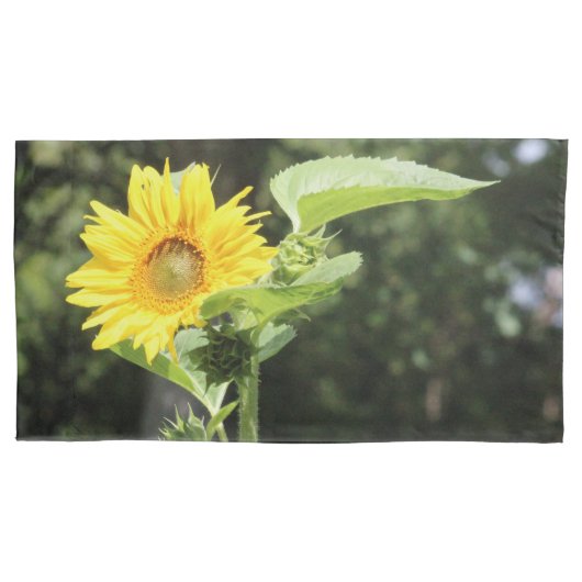 Sonnenblumen-Hüllen Kissenbezug (Vorderseite-Links)