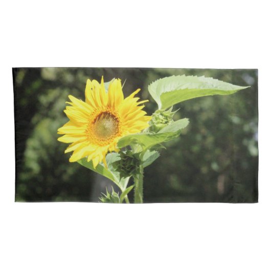 Sonnenblumen-Hüllen Kissenbezug (Rückseite-Rechts)