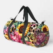 Sonnenblumen, Hummeln Duffle Bag (Rechte Ecke)