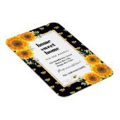 Sonnenblumen Hummeln neue Zuhause Magnet (Rechte Seite)