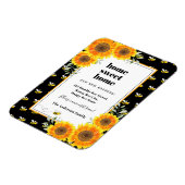 Sonnenblumen Hummeln neue Zuhause Magnet (Linke Seite)