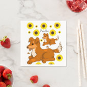 Sonnenblumen Hundepapier Napkins Serviette (Beispiel)