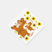 Sonnenblumen Hundepapier Napkins Serviette (Ecke)
